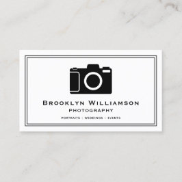 Tarjeta De Visita Fotografía independiente de cámara elegante