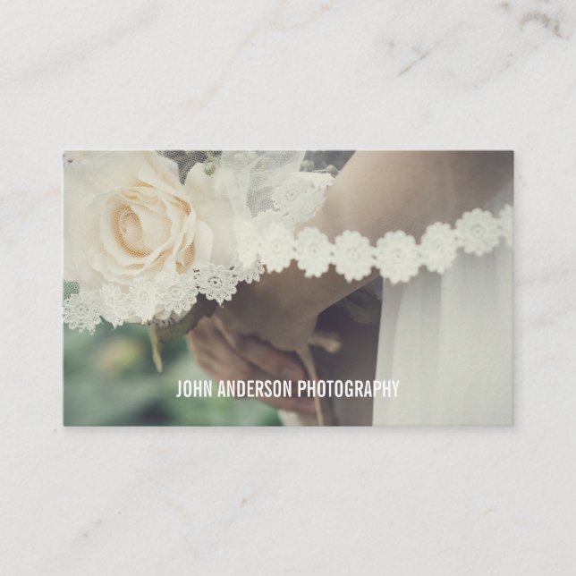 Tarjeta De Visita Fotografía mínima Boda (Anverso)