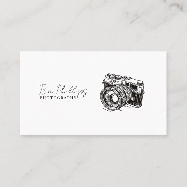 Tarjeta De Visita Fotografía minimalista (Anverso)
