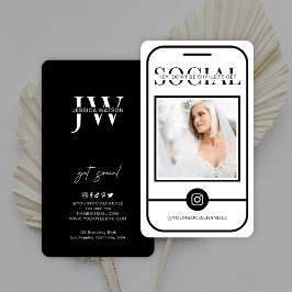 Tarjeta De Visita Fotografía Minimalista con el logotipo moderno de