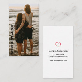 Tarjeta De Visita Fotografía minimalista de foto completa simple