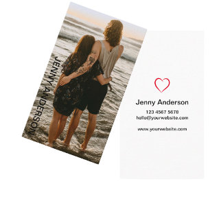 Tarjeta De Visita Fotografía Minimalista de fotografía completa simp