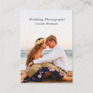 Tarjeta De Visita Fotografía minimalista de la tipografía moderna 