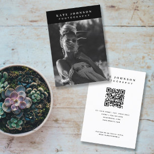 Tarjeta De Visita Fotografía minimalista de moda fotográfica complet