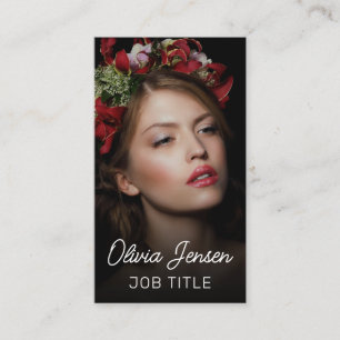 Tarjeta De Visita Fotografía minimalista Foto completa Código QR mod