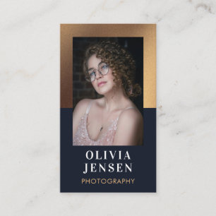 Tarjeta De Visita Fotografía minimalista foto completa simple