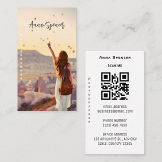 Tarjeta De Visita Fotografía minimalista foto completa simple