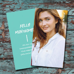 Tarjeta De Visita Fotografía minimalista foto completa simple