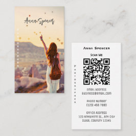 Tarjeta De Visita Fotografía minimalista foto completa simple