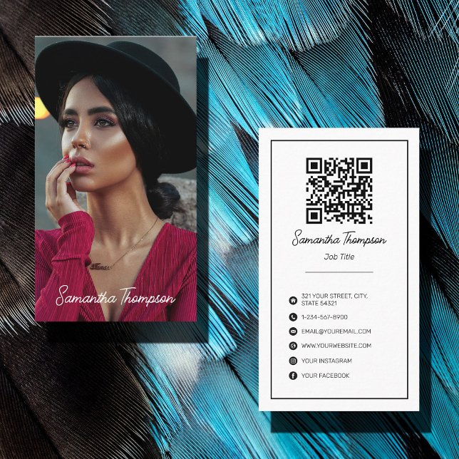 Tarjeta De Visita Fotografía minimalista Full Photo Modern (Subido por el creador)