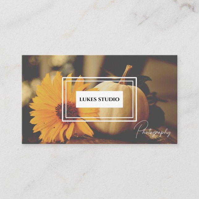 Tarjeta De Visita fotografía minimalista moderna (Anverso)