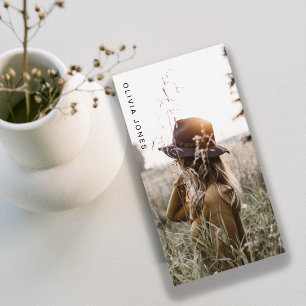Tarjeta De Visita Fotografía minimalista moderna foto completa simpl