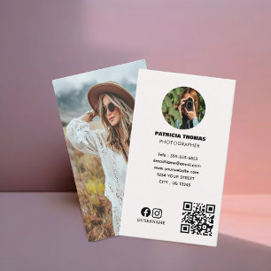 Tarjeta De Visita Fotografía Minimalista moderna   Foto profesional