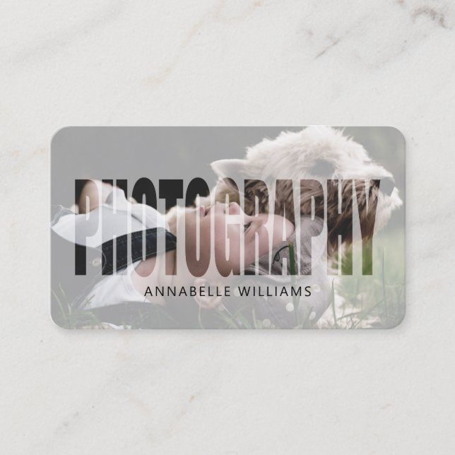 Tarjeta De Visita Fotografía moderna (Anverso)