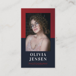 Tarjeta De Visita Fotografía moderna de caligrafía Minimalista