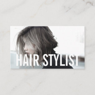 Tarjeta De Visita Fotografía moderna de estilista de cabello
