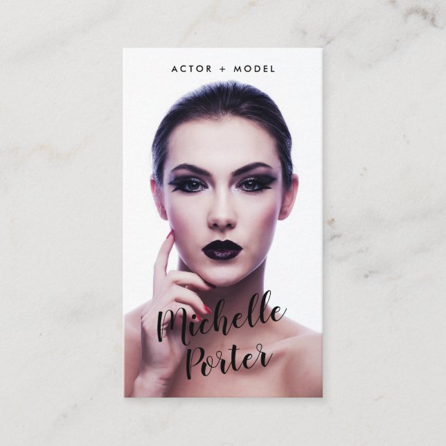 Tarjeta De Visita Fotografía moderna de fotografía de imagen en la c (Anverso)