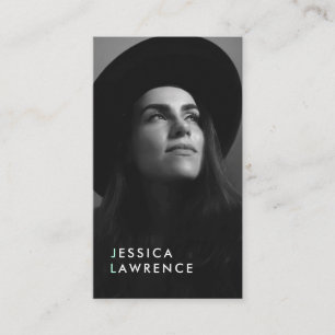 Tarjeta De Visita Fotografía moderna de la foto del headshot de los