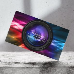 Tarjeta De Visita Fotografía moderna de las luces abstractas del
