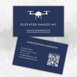 Tarjeta De Visita Fotografía moderna del piloto de drones QR Código
