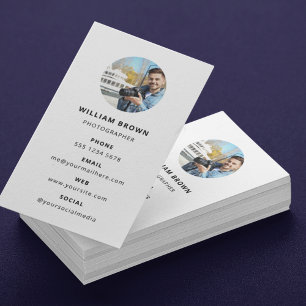 Tarjeta De Visita Fotografía Moderna Mínima Negocio de Fotos Simple