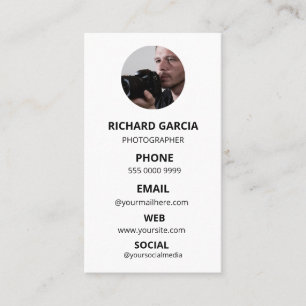 Tarjeta De Visita Fotografía Moderna Mínima Simple Negocio de Fotos