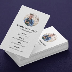 Tarjeta De Visita Fotografía Moderna Mínima Simple Negocio de Fotos