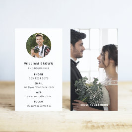 Tarjeta De Visita Fotografía moderna Minimal Simple Photo