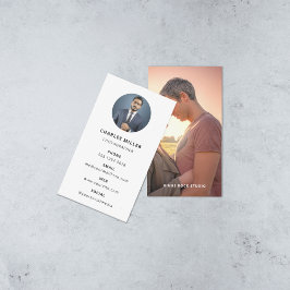 Tarjeta De Visita Fotografía moderna Minimal Simple Photo