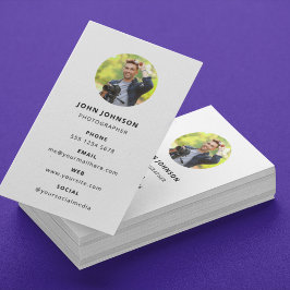 Tarjeta De Visita Fotografía moderna Minimal Simple Photo