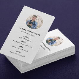 Tarjeta De Visita Fotografía moderna Minimal Simple Photo