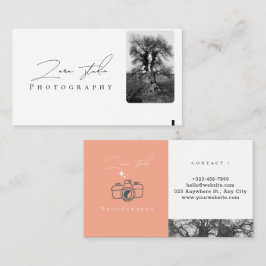Tarjeta De Visita fotografía moderna minimalista de plantilla simple