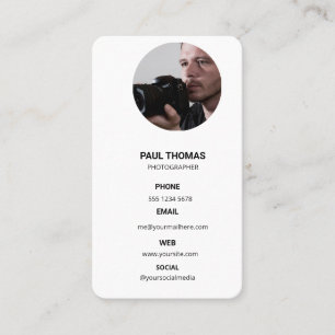 Tarjeta De Visita Fotografía Moderna Minimalista Simple Negocio de F
