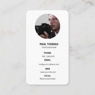Tarjeta De Visita Fotografía Moderna Minimalista Simple Negocio de F