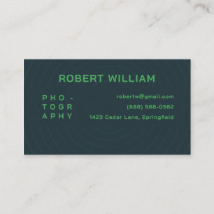 Tarjeta De Visita Fotografía moderna personalizada Fotógrafo