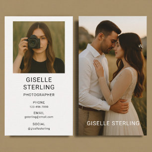 Tarjeta De Visita Fotografía moderna simple