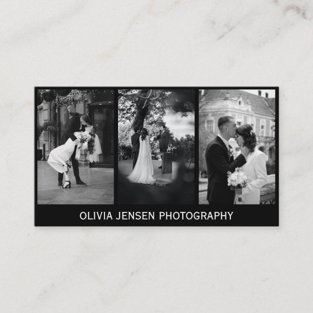 Tarjeta De Visita Fotografía moderna y elegante (Anverso)
