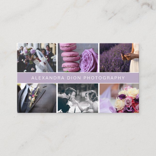 Tarjeta De Visita Fotografía moderna y elegante de boda (Anverso)