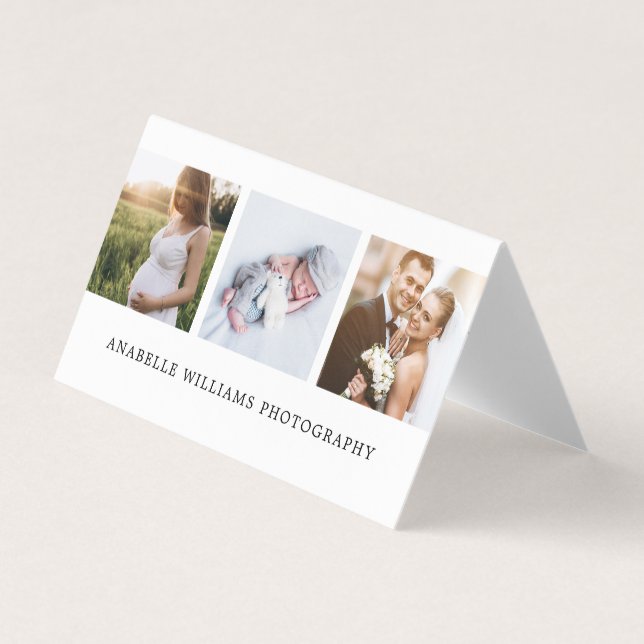 Tarjeta De Visita Fotografía moderna y mínima del | (Anverso)