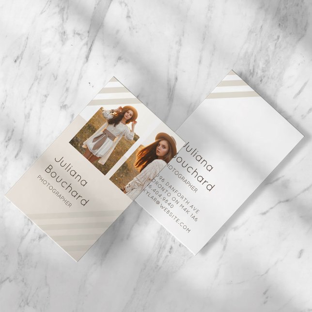 Tarjeta De Visita Fotografía Múltiple Mínima Moderna (Subido por el creador)