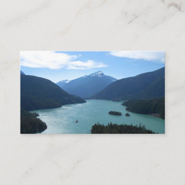 Tarjeta De Visita Fotografía natural del estado de Diablo Lake Washi (Anverso)