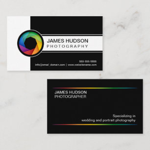 Tarjeta De Visita Fotografía Obturador Moderno