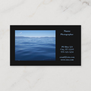 Tarjeta De Visita Fotografía Paisaje Horizontal Negro