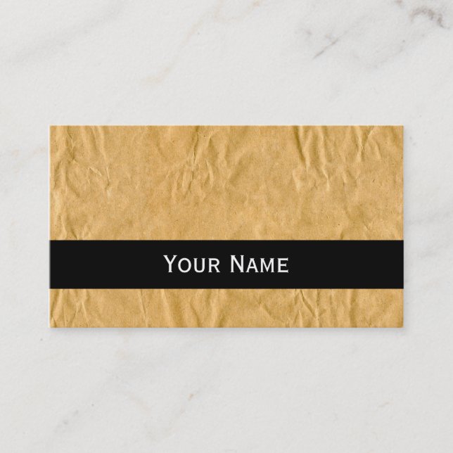 Tarjeta De Visita Fotografía - Papel de envolvimiento impecable + tu (Anverso)