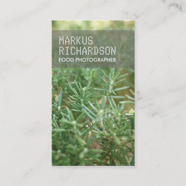 Tarjeta de visita FOTOGRAFÍA para fotógrafos o che (Anverso)