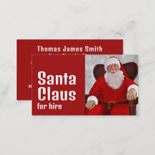 Tarjeta De Visita Fotografía personalizada, artista de Santa Claus