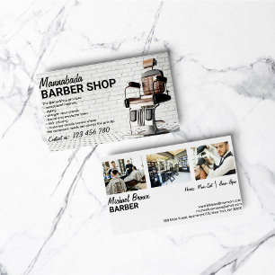 Tarjeta De Visita Fotografía personalizada de barbería