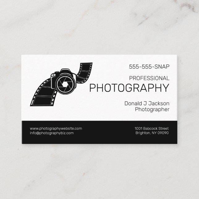 Tarjeta De Visita Fotografía profesional (Anverso)
