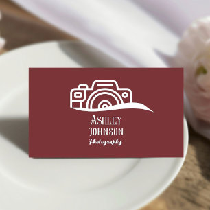 Tarjeta De Visita Fotografía profesional caligráfica moderna
