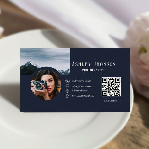 Tarjeta De Visita Fotografía profesional caligráfica moderna